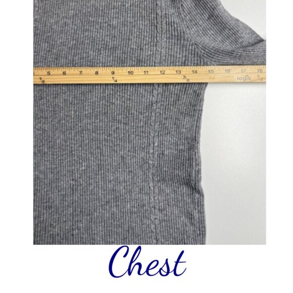 Jon & Anna Sweater Women’s Gray XL Ruffle Hem - Picture 4 of 5